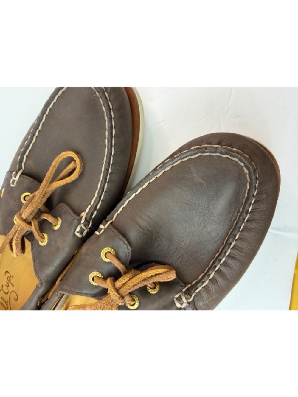 Sperry Men's Gold Cup Authentic Original Boat Shoes 11M Brown Leather Slip On - Picture 8 of 10